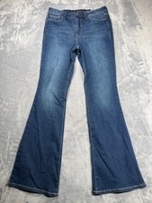 Seven7 Jeans Womens 8 Blue Denim Stretch High Rise Light Wash Slim Flare Leg picture