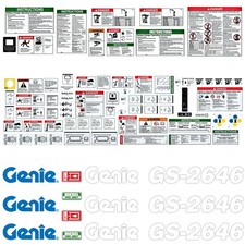 Complete Decal Kit for Genie GS-2646 Scissor Lift | + Safety Warning Stickers picture
