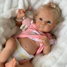 18 Inch Reborn Baby Dolls Full Body Vinyl Girl Washable Newborn Doll Xmas Gift picture