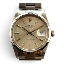 Rolex Date 34 mm Steel Oyster Automatic Watch 15000 Circa 1982 picture