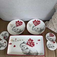 Pier 1 Love Is In The Air Elephant Hearts Valentine collection. Plates etc  picture