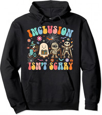 Inclusion Isn't Scary Halloween Sped Teacher Design Unisex Hooded Sweatshirt picture