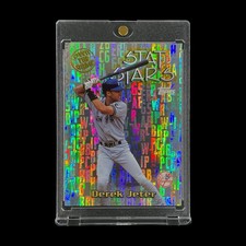DEREK JETER RAINBOW FOIL SILVER STATS CARD 2000 Topps MLB Insert - Yankees picture