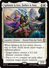 MTG Splinter & Leo, Father & Son, NM-Mint, English Commander: Teenage Mutant Nin picture