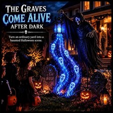 Grim Reaper Animated Garden Light, Soul Harvester Halloween Garden Light,Hallowe picture