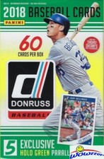 2018 Donruss Baseball HUGE 60 Card HANGER Box-HOLO GREEN PARALLELS Ohtani RC YR picture