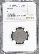 1765-B Prussia 1/12 T NGC AG 3 picture