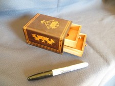 Japanese Antique Wooden Small Chest Vanity Box Trinket Box Gift Estate Find GP picture