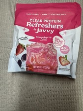 Javvy Clear Protein Refreshers Powder Drink Mix Strawberry Acai 13.2 oz picture