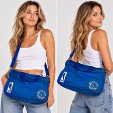 VTG 1990s Golden State Warriors NBA Basketball Blue & Gold Duffle Bag RARE picture