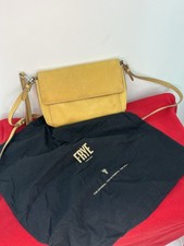 FRYE Reed Flap Leather Crossbody Bag Clutch Sunflower Yellow with Dust Bag picture