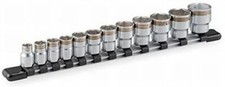 TONE HSC312 3/8inch Drive Nut Hold Socket Set 6pt. With Holder 12pcs new F/S picture