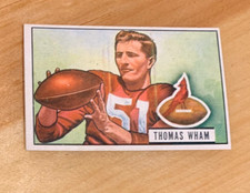 Rare 1951 Bowman #64 Thomas Wham Chicago Cardinals Excellent Print Lines picture