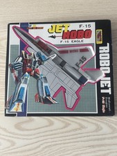 Vintage Kingdam Jet Robo F-15 Eagle Robo jet. Complete, Rare. New W/ Stickers. picture
