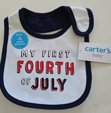 Carter's My First Fourth of July Baby Bib NWT picture