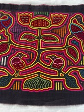 vintage kuna Indian mola panama folk art appliqué textile needlework S2 picture