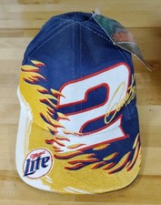 Vintage 90s Rusty Wallace #2 Miller Lite NASCAR Snapback Hat Cap Chase Authentic picture