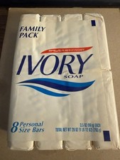 Ivory Bath Soap 8-Pack 1992 Vintage New Old Stock 28 oz 100% Pure It Floats NOS picture