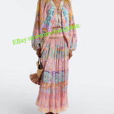 CAMILLA 2026 Pre-Fall Silk Lace-Up Embroidery Top with High Waist Overskirt Suit picture