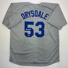 Facsimile Autographed Don Drysdale Los Angeles LA Grey Jersey Men's XL picture