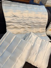 Michael Amini Signature Bedding Silver Gray Quilted Euro Shams  Set 3 picture