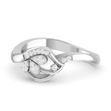 925 Sterling Silver Elegant Cubic Zirconia Premium Adjustable Ring For Women picture