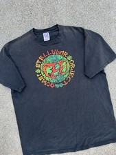 Vintage 90s QSO Quasi Stellar Object Vintage Music Band Shirt Grunge Faded Black picture