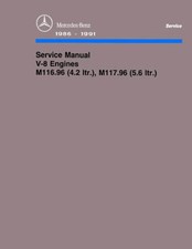 1986 1989 1990 1991 Mercedes Benz Engine Shop Service Repair Manual Book OEM picture