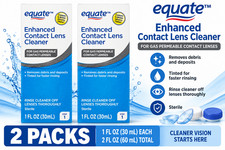 2 Packs Equate Enhanced Hard Contact Lens Cleaner Step 1 Gas Permeable 1 fl oz picture