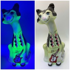 Rare Fenton Ooak H/p Custard Elvis Alley Cat H/P By Kim Barley picture