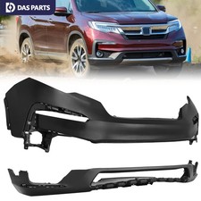 Front Bumper Fascia Upper Lower For 2019-2022 Honda Pilot Primed Textured Black picture