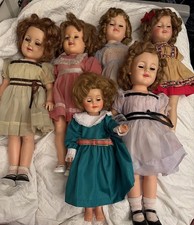 1950s Ideal Shirley Temple 19 15 17 in Vinyl Doll Lot Of 6 picture
