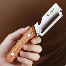 1 Pc Stainless Steel Peeler with Wooden Handle – Fruit & Vegetable Slicer picture