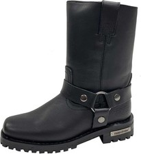 UNIK Lady Harness Women's Cowhide Leather Black Buckle Motorcycle Boot Multi Sz picture