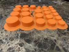 25 Orange Safety Plugs Caps Lot For Toy Guns Props Replicas Assorted Sizes picture