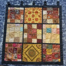 Pier 1 Imports India Wall Art Hanging Cloth Metallic Tapestry RETIRED picture