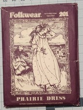 Vintage 1978 Folkwear Prairie Dress Sewing Pattern 201 Cut To Size Small picture