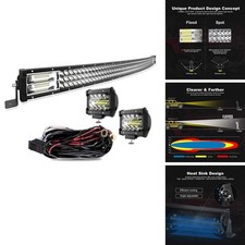 TERRAIN VISION LED Light Bar 32 Inch 441W Triple Row Spot Flood Combo for picture