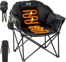 SLSY Oversized Heated Camping Chair Fully Thicker Padded Heated Chairs Outdoor picture