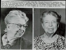 1959 Press Photo Former First Lady Eleanor Roosevelt Reported Battling Sickness picture