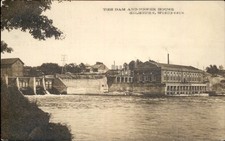 Kilbourn WI Dam and Power House c1900s-10s Real Photo Vintage Postcard bhn picture