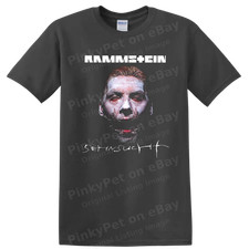 Rammstein Metal Rock Face Graphic T Shirt Horror Style Band Tee picture