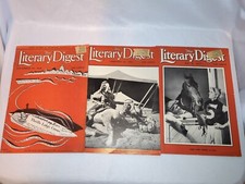 Lot 3 Vtg 1936-37 THE LITERARY DIGEST Magazine Ads Derby Holy War Presidents Cup picture