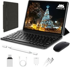 Tablet 10 Inch Android 11, 4GB RAM 64GB ROM 1920x1200 IPS w Keyboard/Mouse picture