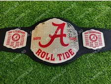 Custom Alabama Roll Tide Championship Fan Belt 4mm Brass picture