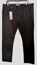 NWT Celio* C * 15 The Original Straight Fit Stretchy Men Black Cotton Pants picture