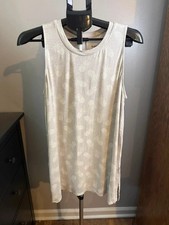 Torrid Super Soft Slub Jersey Pineapple Tunic Tank Size 1 Ivory picture