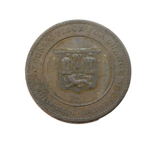 19th Century Copper Norwich Two Penny Piece Coin Token Antique c1811 picture