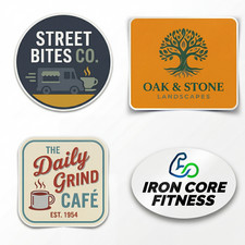 Personalized Logo Stickers Waterproof Vinyl Custom Business Labels 50 Pack picture