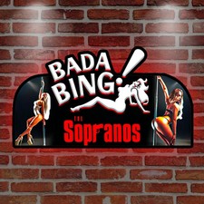 The Bada Bing Pinball Topper 3D Printed Sopranos LED Lightbox Pinball Topper--- picture